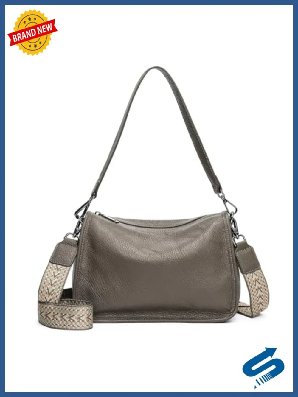 Genuine Leather Crossbody Bag Small Hobo Purse Adjustable Strap